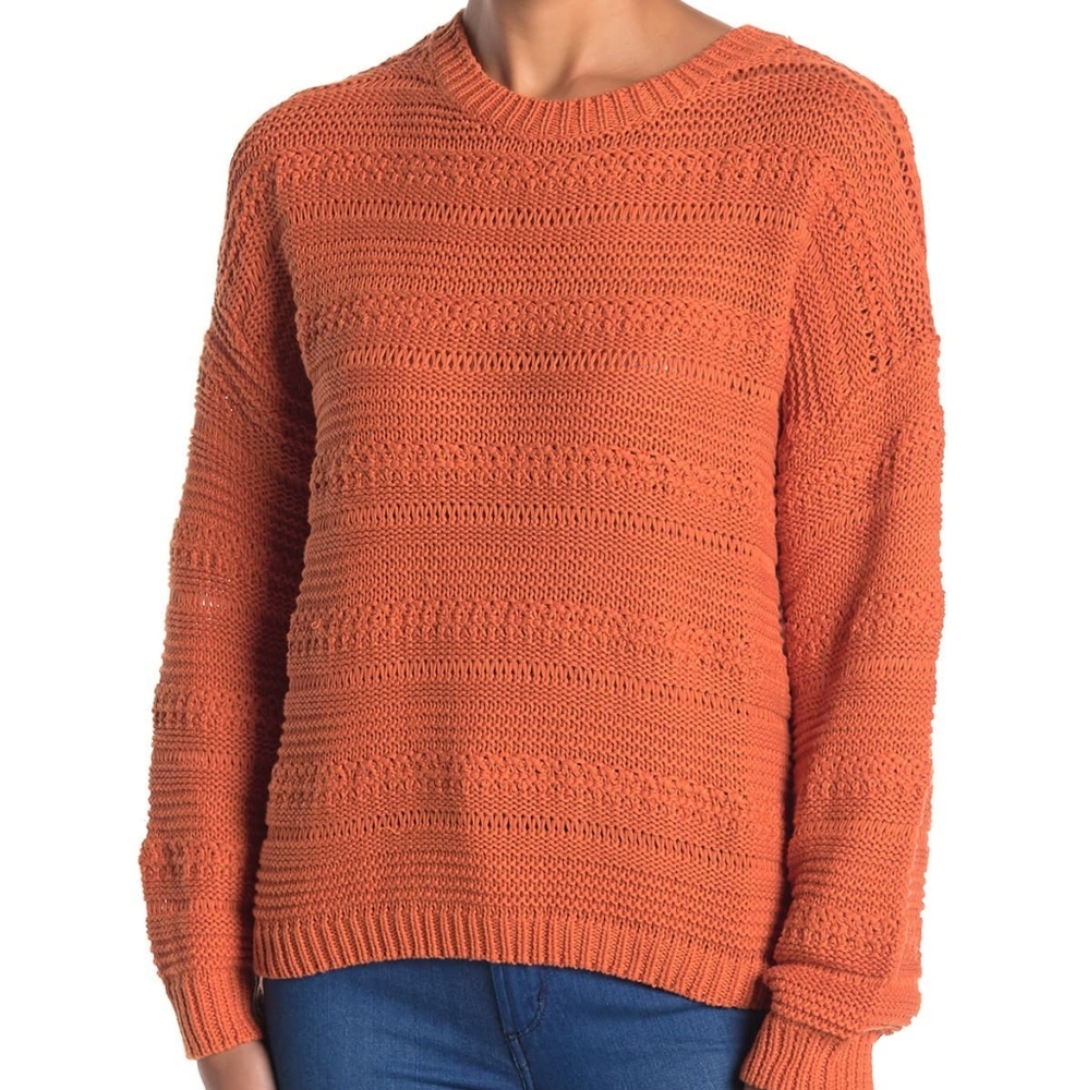 Lush Salmon Burnt Orange Sweater Size Small
